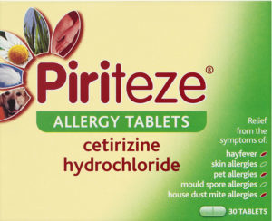 Piriteze Hay fever Tablets, Allergy tablets