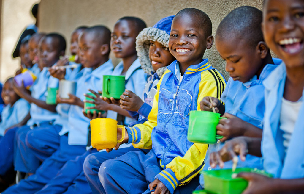 Children at a school in Zambia Pic: Chris Watt