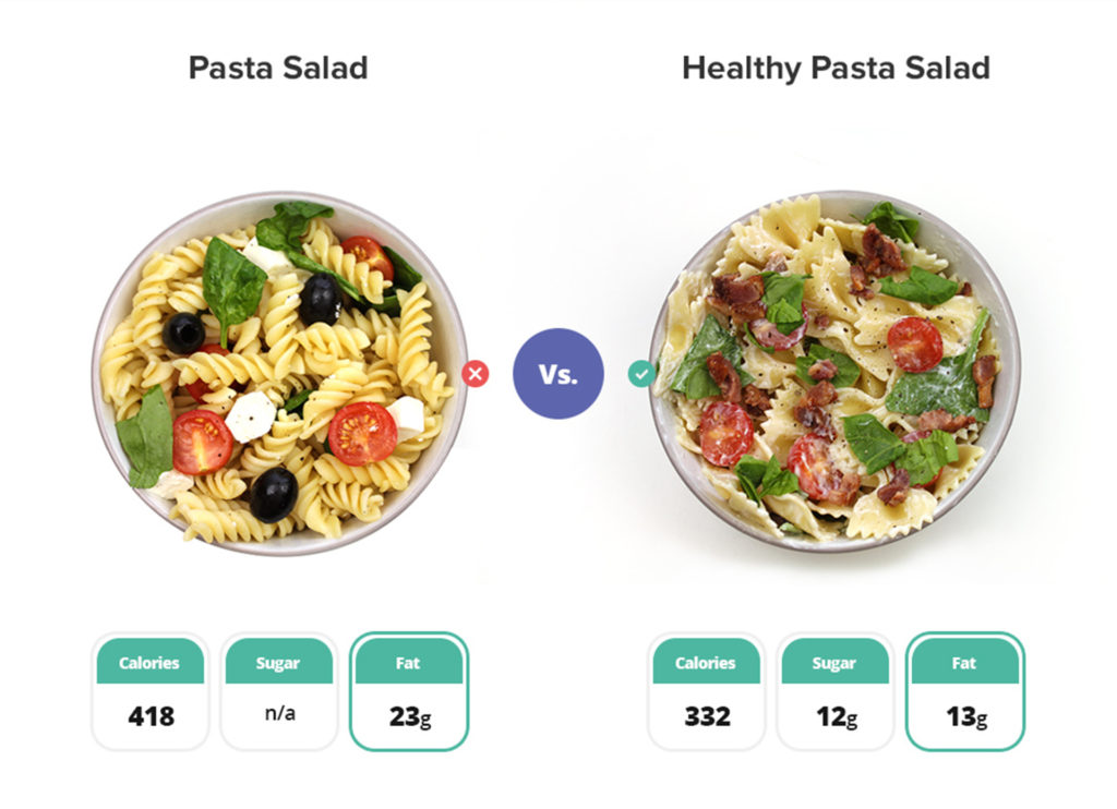 Two pasta salads
