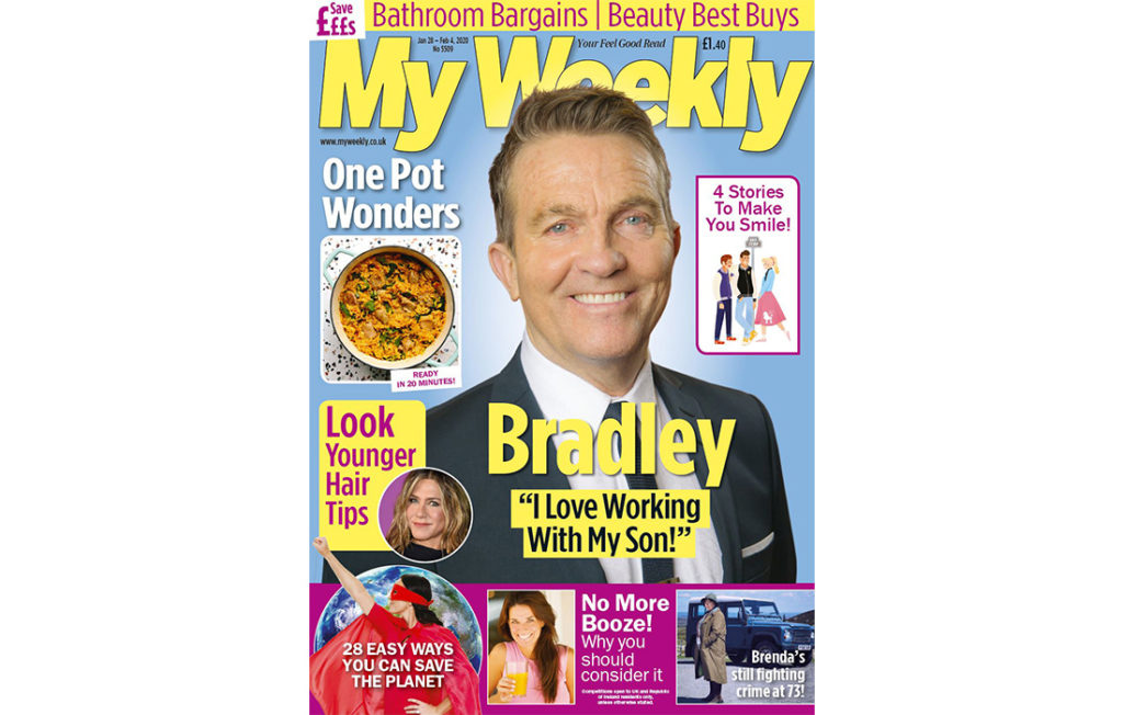 Cover of My Weekly latest issue January 28, 2020 with Bradley Walsh and one pot meals
