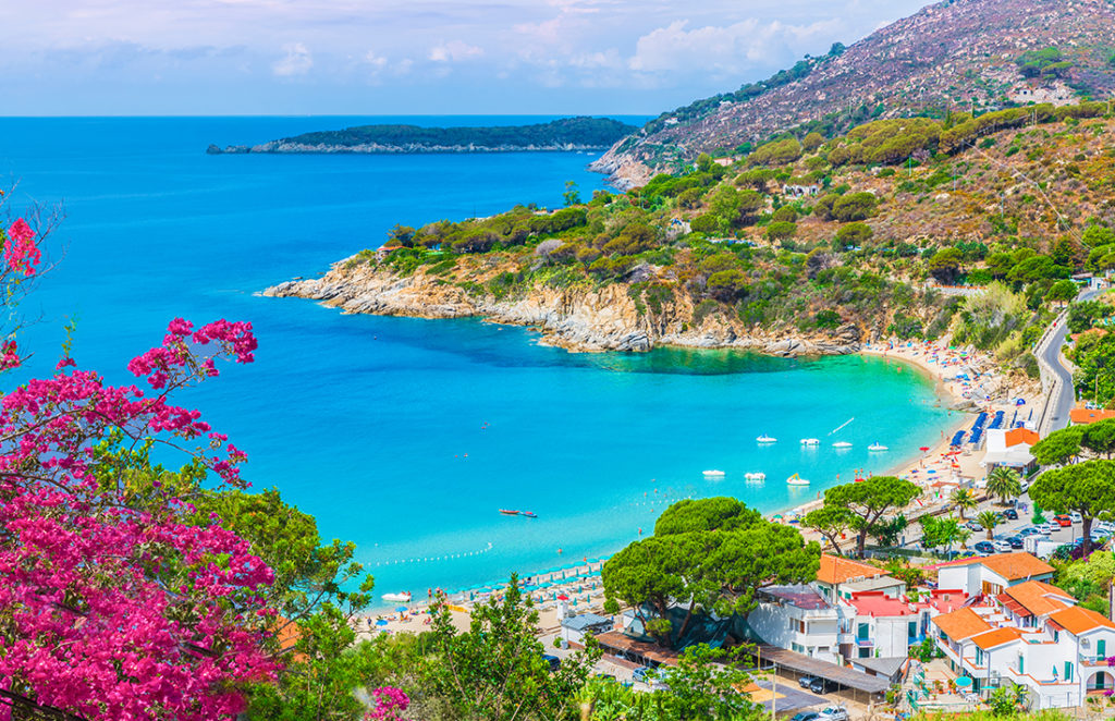 View of Cavoli beach, Elba island, Tuscany, Italy. ; Shutterstock