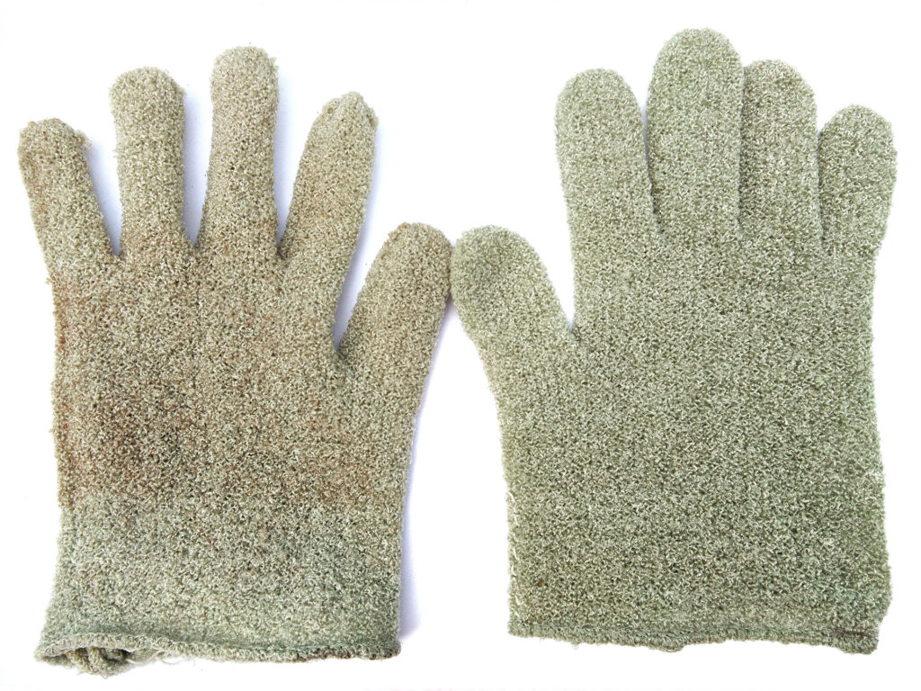 old exfoliating gloves