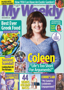 Cover of My Weekly July 21 with Coleen Nolan and Greek food
