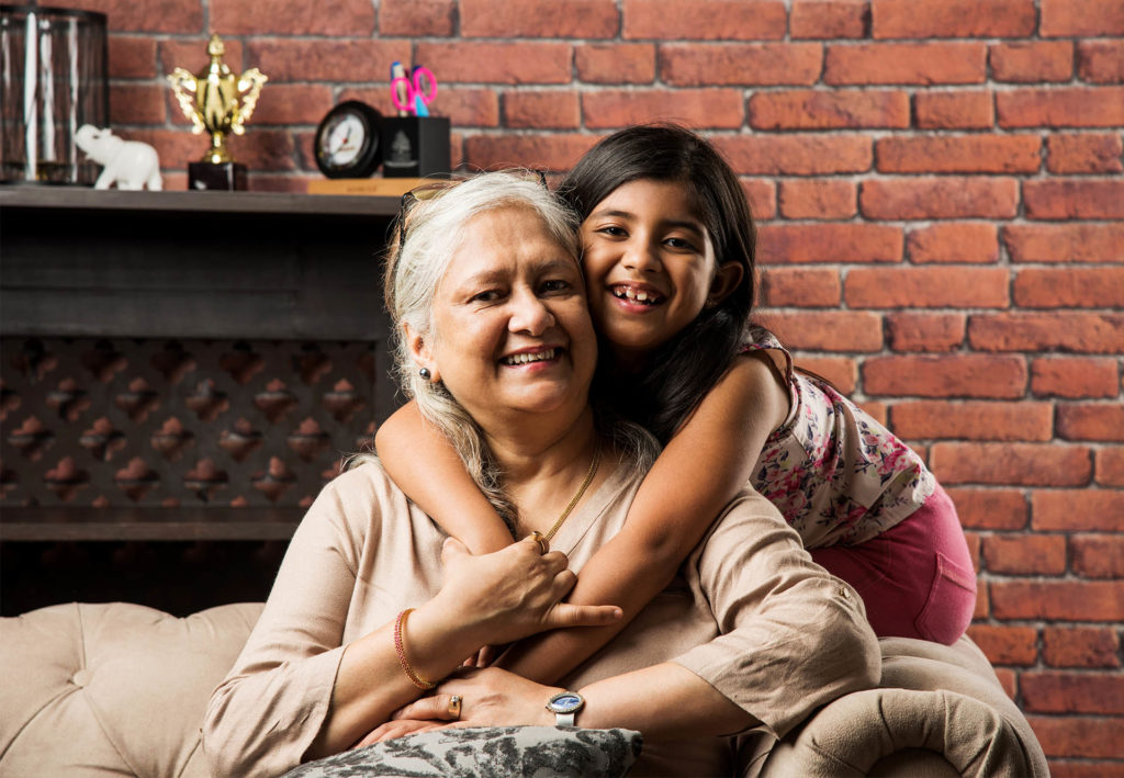 Happy moments with grandma, indian/asian senior lady spending quality time with her grand daughter ; Shutterstock ID 1137513581; Purchase Order: 17.03.2021; Job: most missed in lockdown