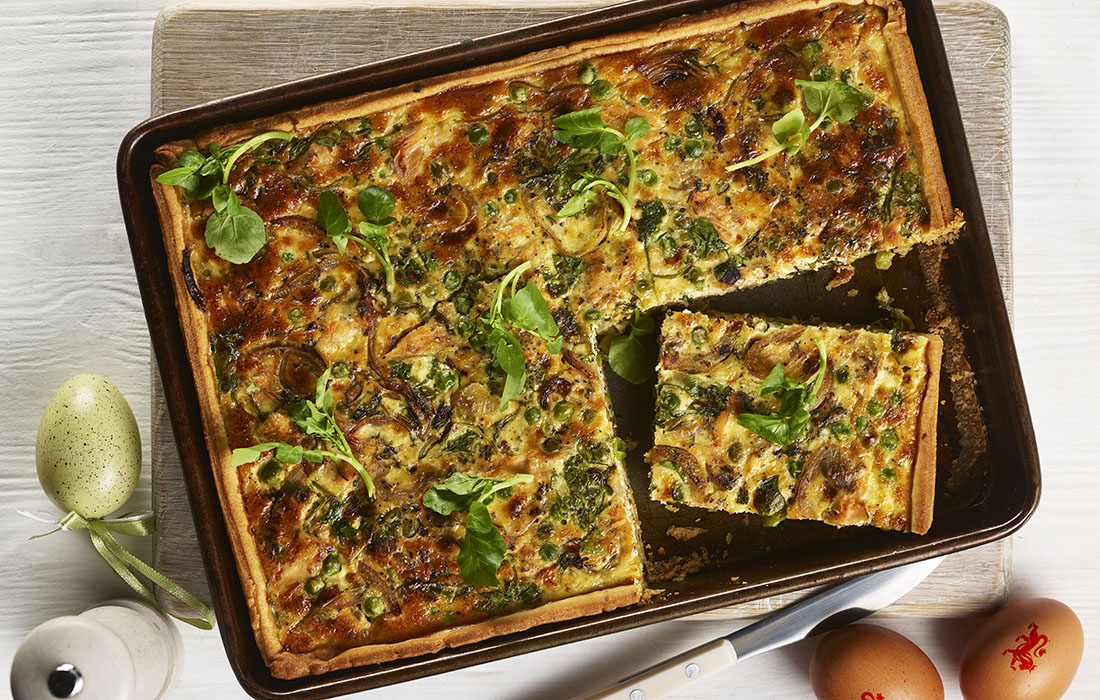Salmon, Watercress & Pea Quiche - My Weekly